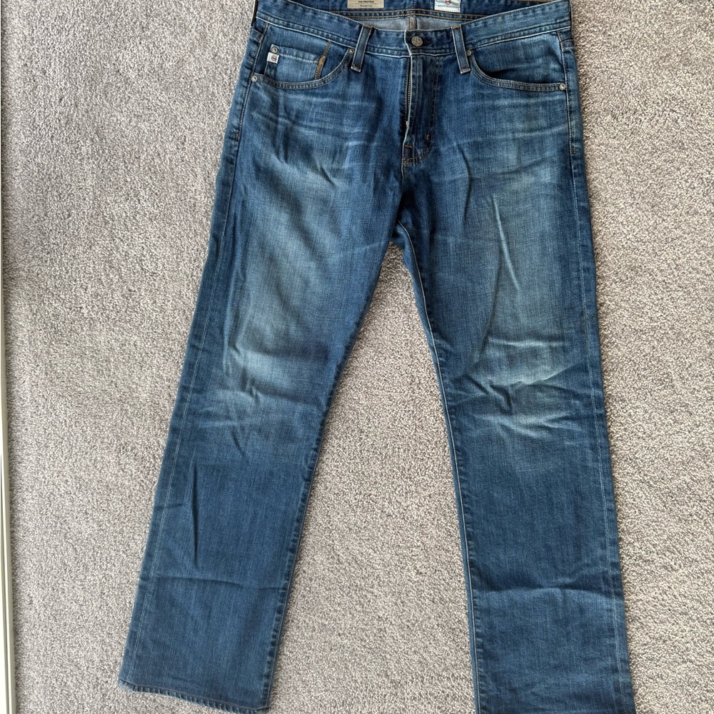 AG Adriano Goldschmied Men's Indigo Straight Jeans